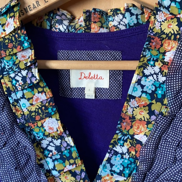 Anthropologie DELETTA 3/4 Sleeve Top - Picture 4 of 9